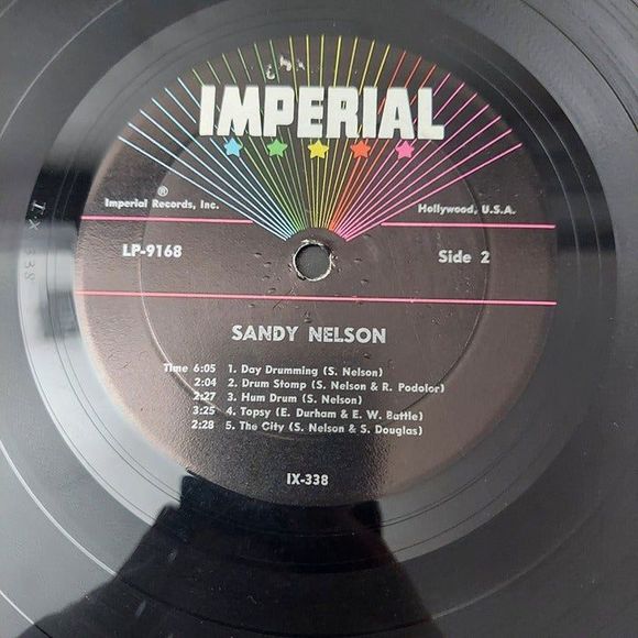 Sandy Nelson Drums Are My Beat! 12" Vinyl LP Imperial LP 9168 1962 - Picture 8 of 8